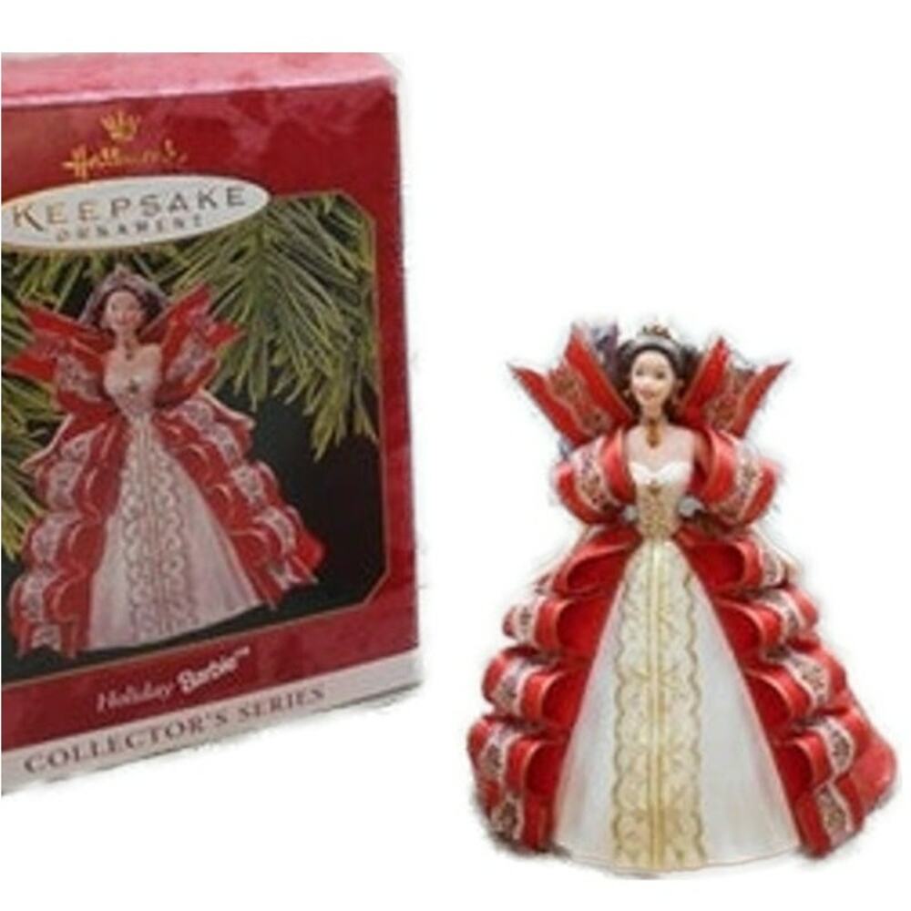Hallmark Keepsake Ornament 1997 Holiday Barbie No. 5 Happy Holidays Doll